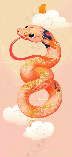 蛇年春节新年背景