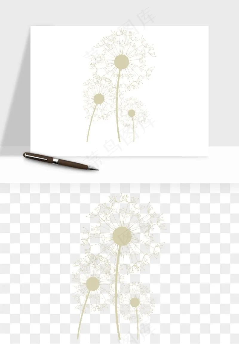 唯美蒲公英种子png免抠