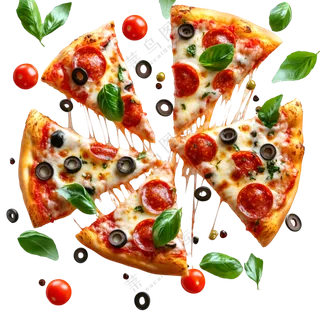 美味切片意大利香肠披萨