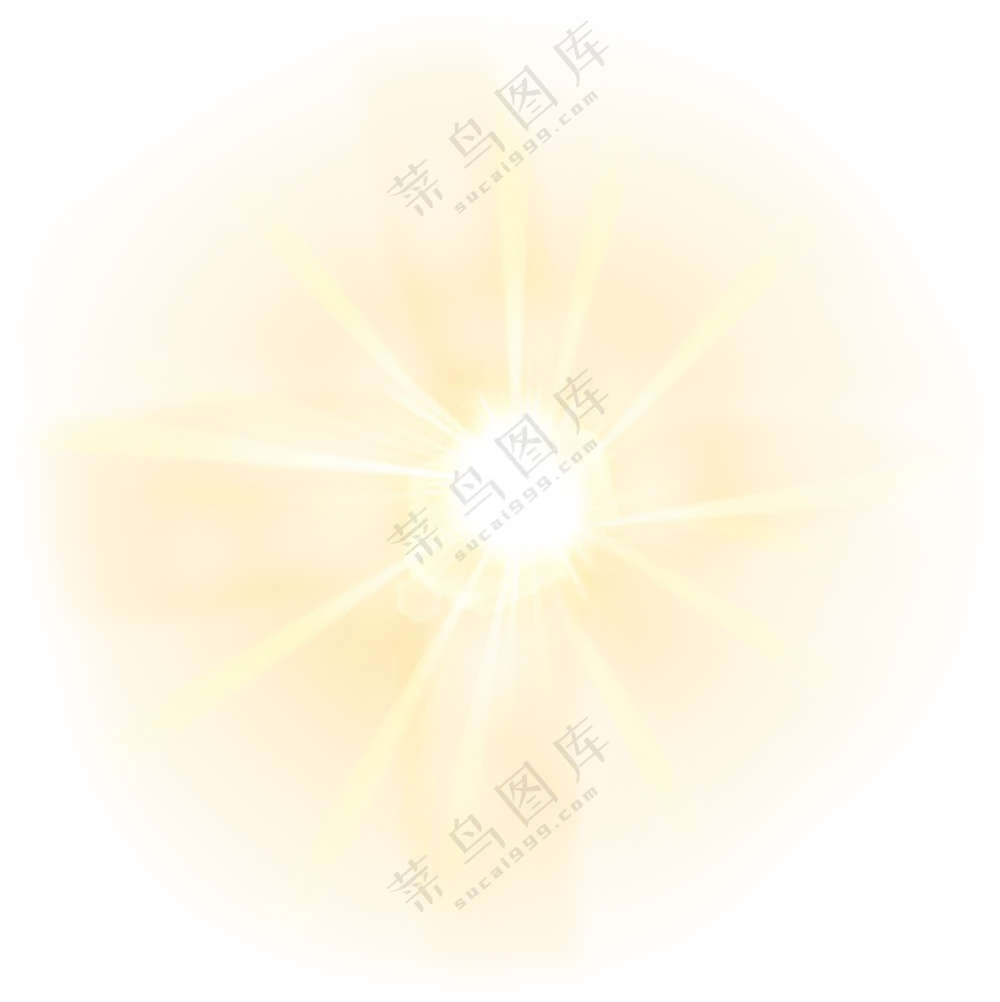 耀眼夺目光效装饰元素免抠图片素材