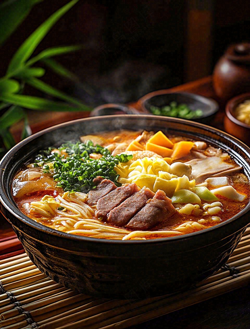 麻辣烫美食烫菜摄影图
