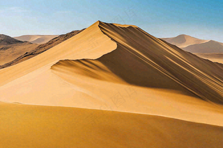 炎热干燥沙漠沙丘敦煌大漠风光自然风景摄影图
