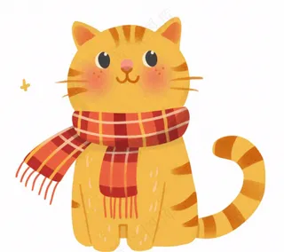 小猫猫咪宠物动物卡通插画免抠