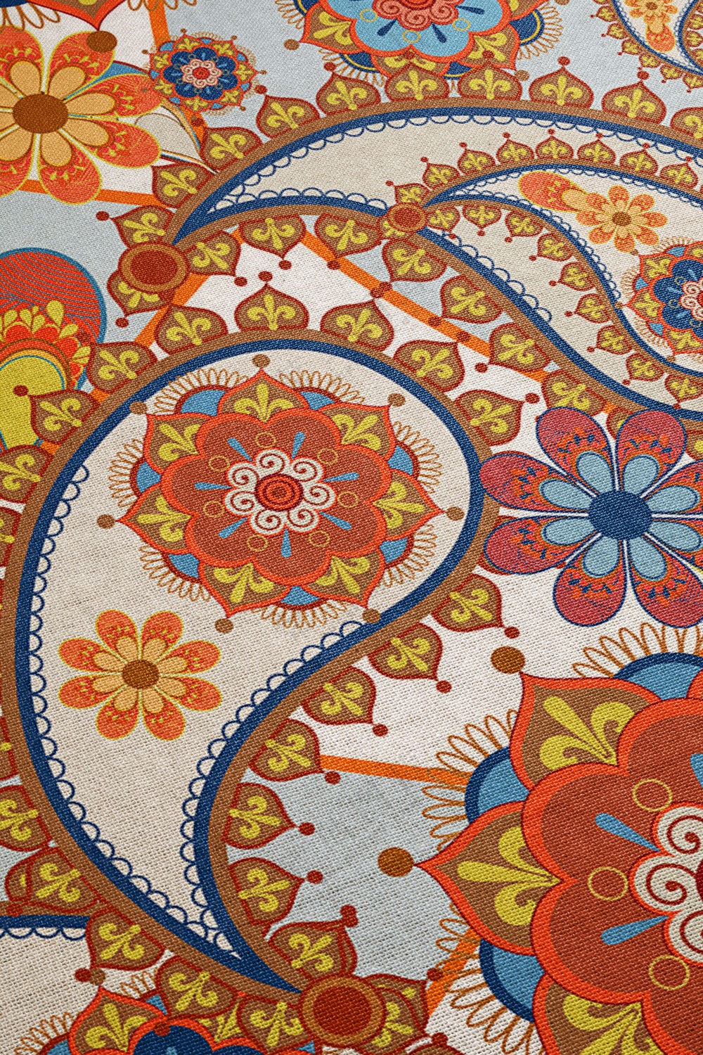 毛毯地毯被子披肩国潮印花贴图样机PS模板7