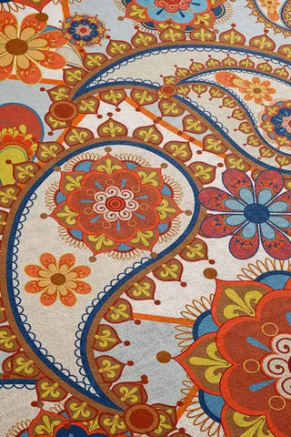 毛毯地毯被子披肩国潮印花贴图样机PS模板7