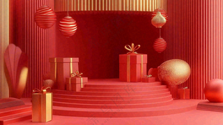 年货节促销电商背景