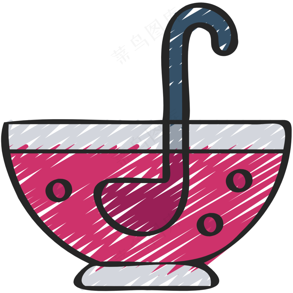 潘趣酒 铅笔手绘图标icon