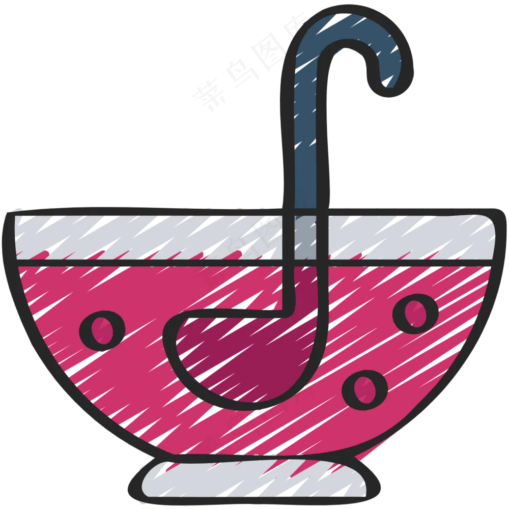 潘趣酒 铅笔手绘图标icon