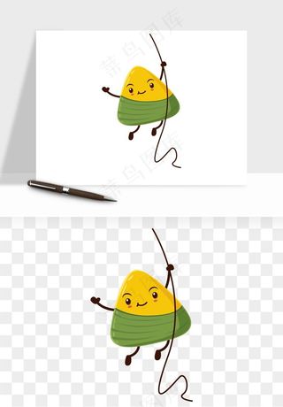 卡通表情粽子端午png免抠