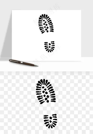 脚印脚丫鞋印png免抠