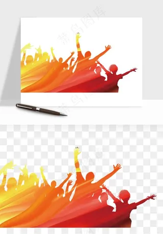 毕业季同学青春人物剪影png免抠