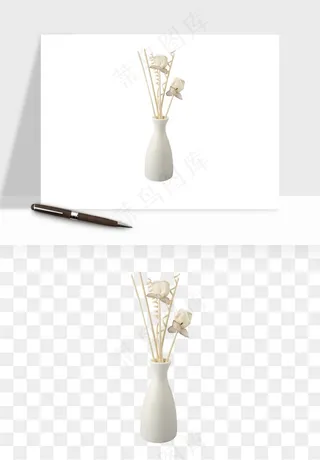 花瓶摆件花艺png免抠图