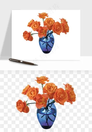 花瓶摆件花艺png免抠图