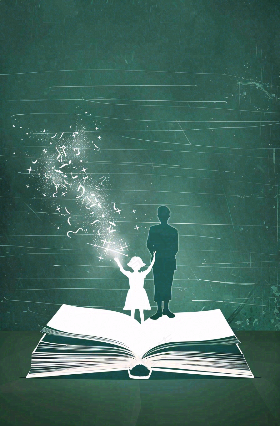 灯光黑板书本知识阅读教师节背景