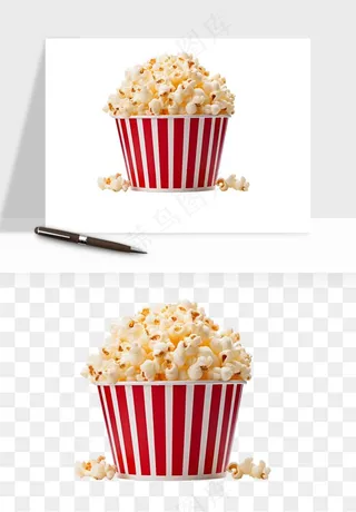 爆米花小吃png免抠