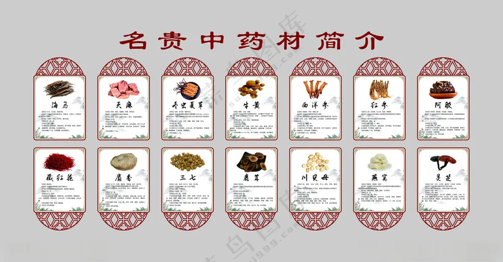 名贵中药材中药海报中药材铺