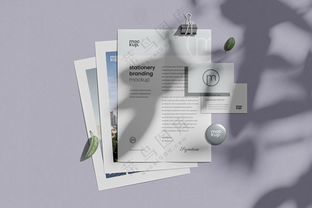 传单海报名片折页样机办公文具企业vi提案样机-9