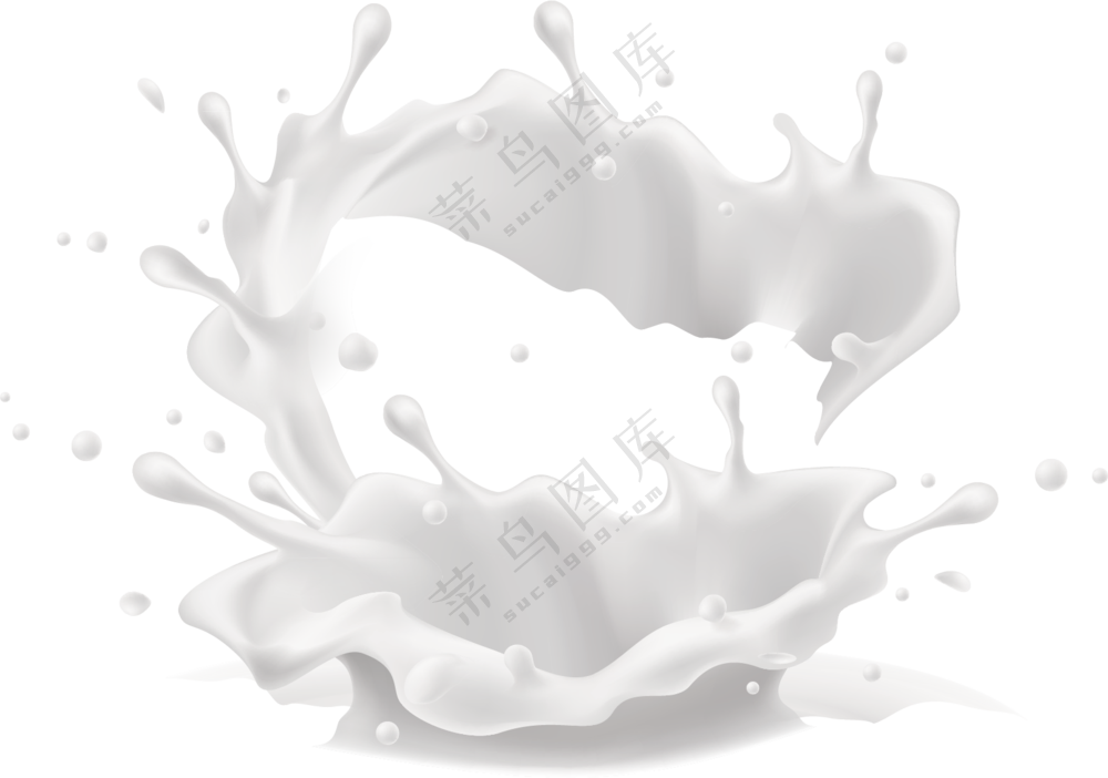 四处飞溅的乳制品奶花免抠图片素材