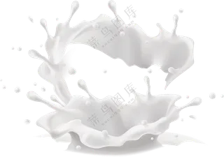 四处飞溅的乳制品奶花免抠图片素材