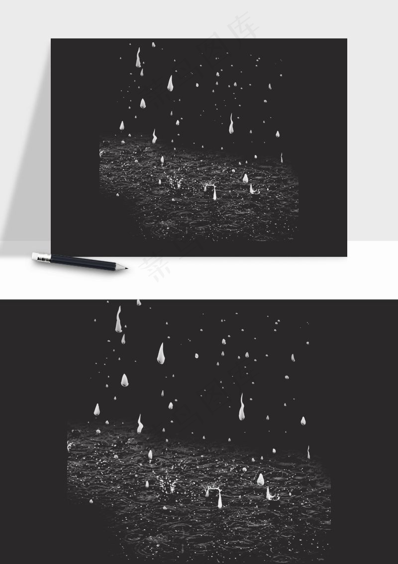 雨水雨滴水珠下雨元素png免抠