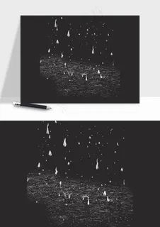 雨水雨滴水珠下雨元素png免抠