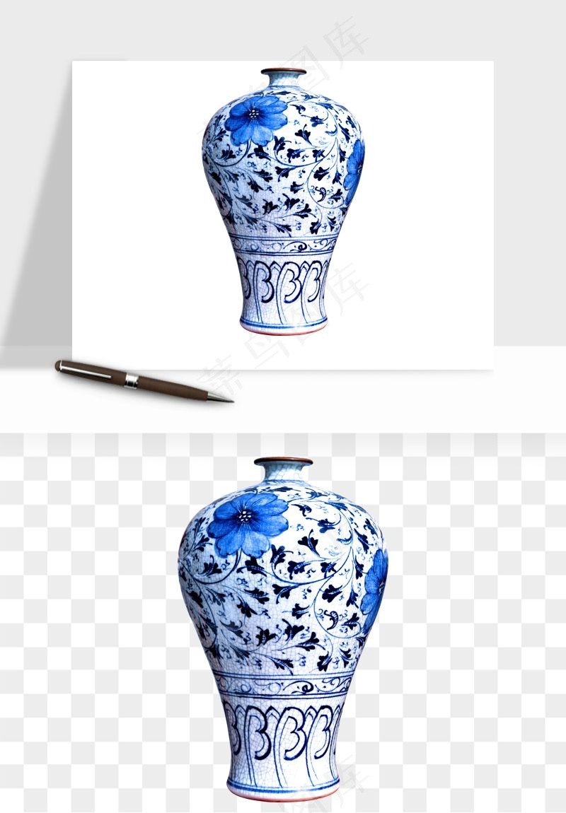青花瓷陶瓷png免抠