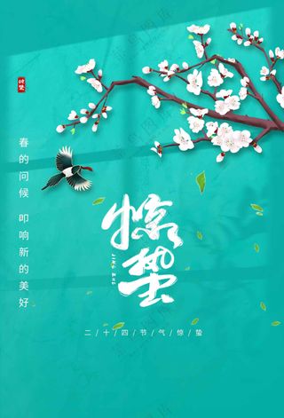 惊蛰节气传统活动海报