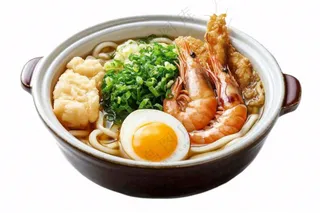 海鲜乌冬面食物免抠