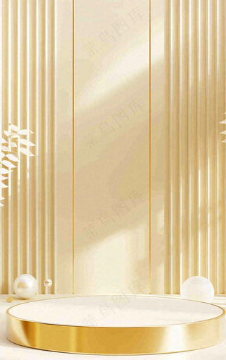 美妆护肤3d展台清新背景