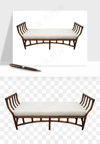 中式长椅长桌木桌png免抠