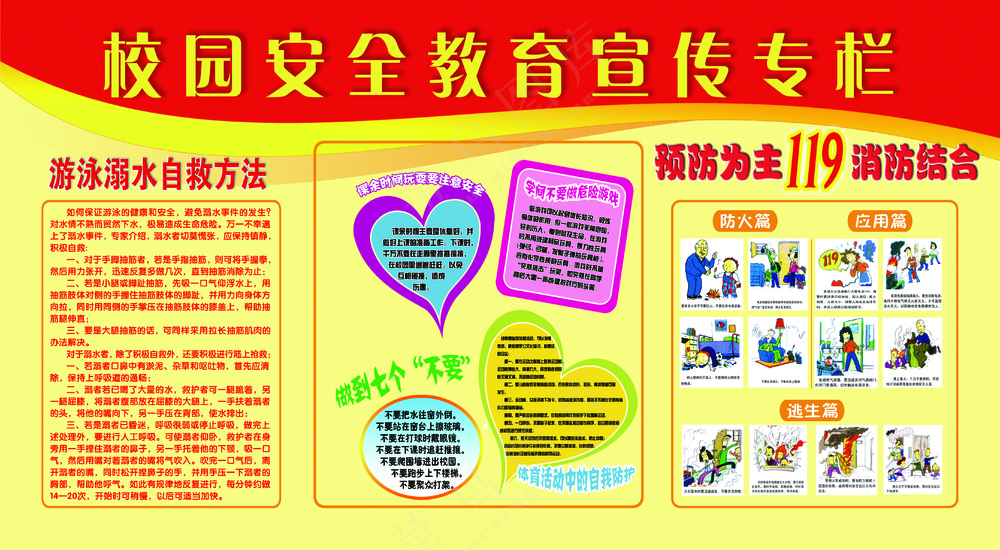校园安全教育宣传专栏