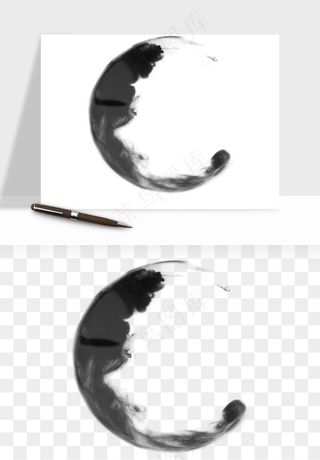 墨迹水墨圆圈圆环边框