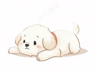 小狗宠物动物卡通插画免抠
