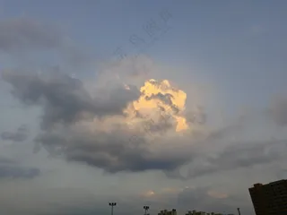 天空 彩云 带光