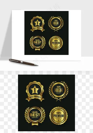 奖章勋章品质标签矢量png免抠