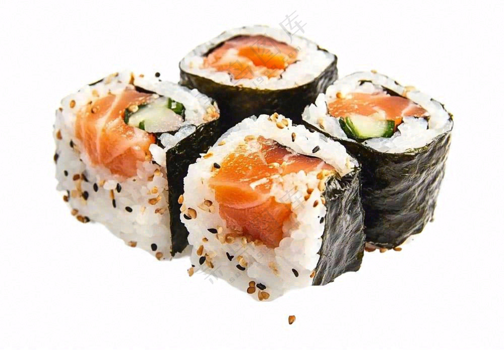 寿司三文鱼食物摄影图免抠