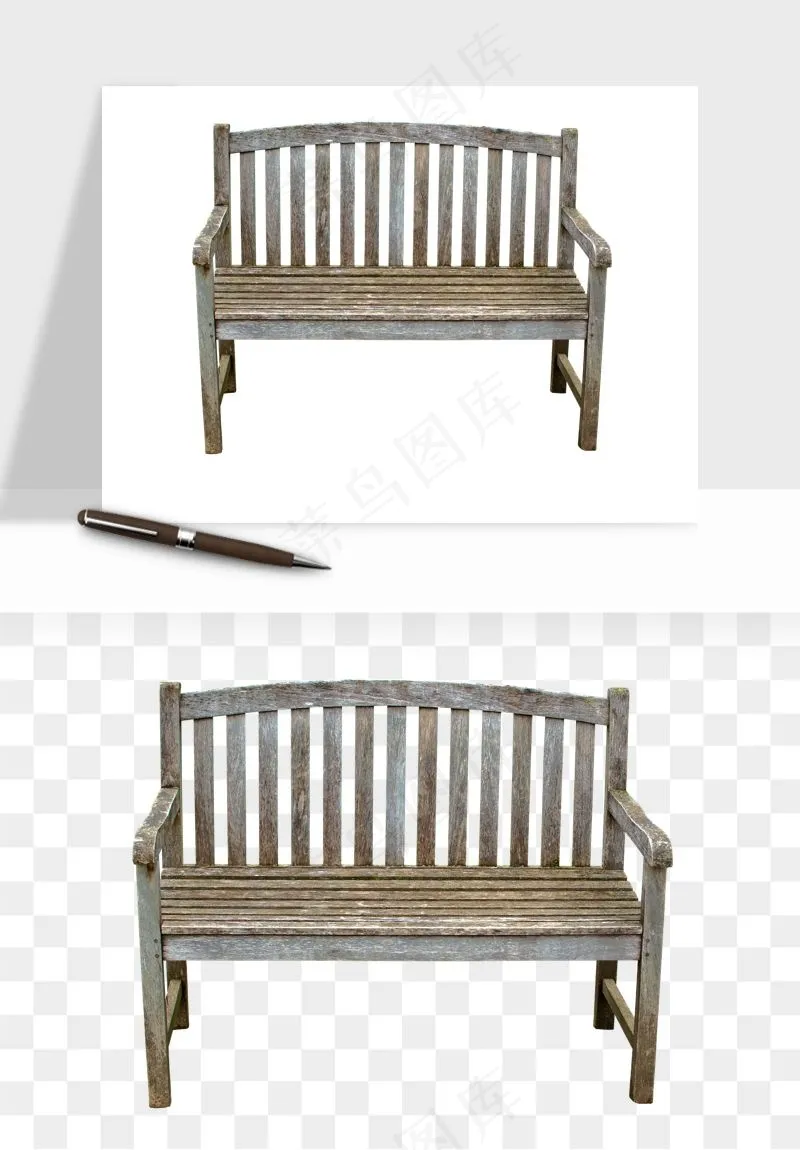 中式长椅长桌木桌png免抠