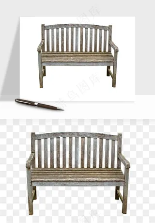 中式长椅长桌木桌png免抠