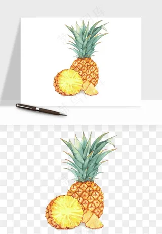 菠萝水果png免抠