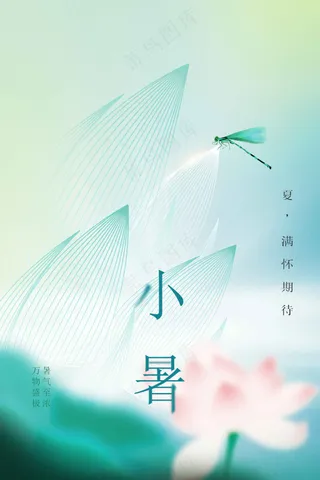 小暑节气传统活动海报