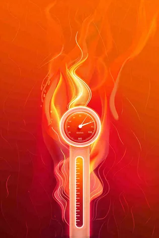 高温预警炎热背景