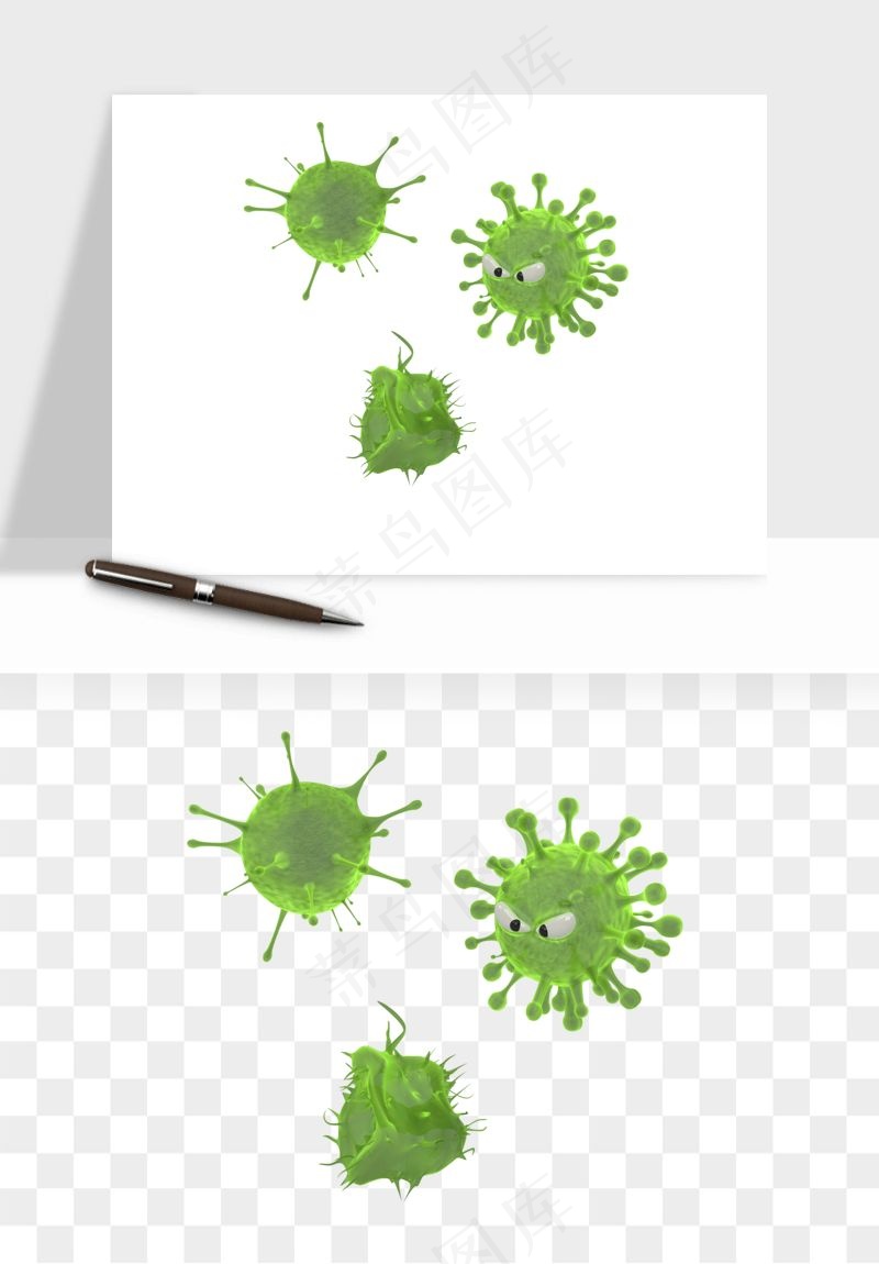 病毒细菌癌细胞png免抠