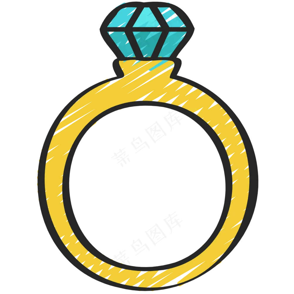 订婚戒指 结婚戒指 钻戒 铅笔手绘图标icon