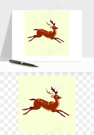 梅花鹿小鹿矢量
