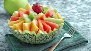 新鲜果盘美食沙拉摄影果肉美味水果