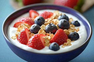 水果酸奶下午茶饮品摄影图