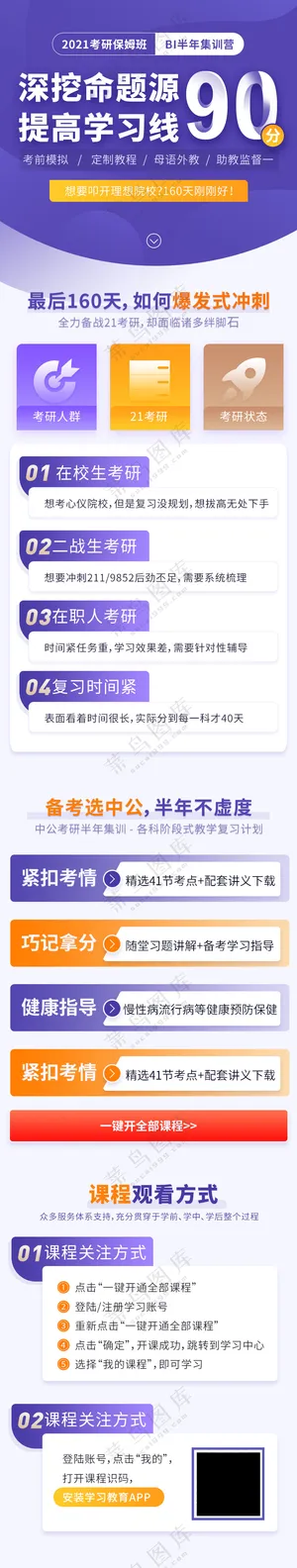 线上教育详情页宣传长图培训班海报模板PS源文件素材P20