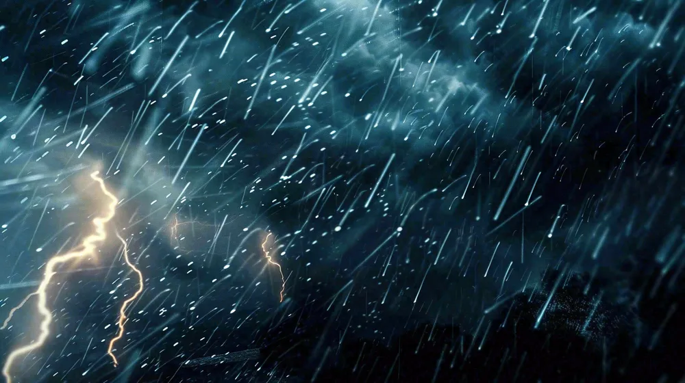 暴雨天气预警摄影图