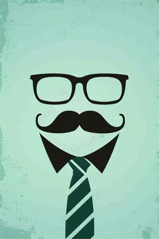 父亲节创意表情卡通男性插画背景