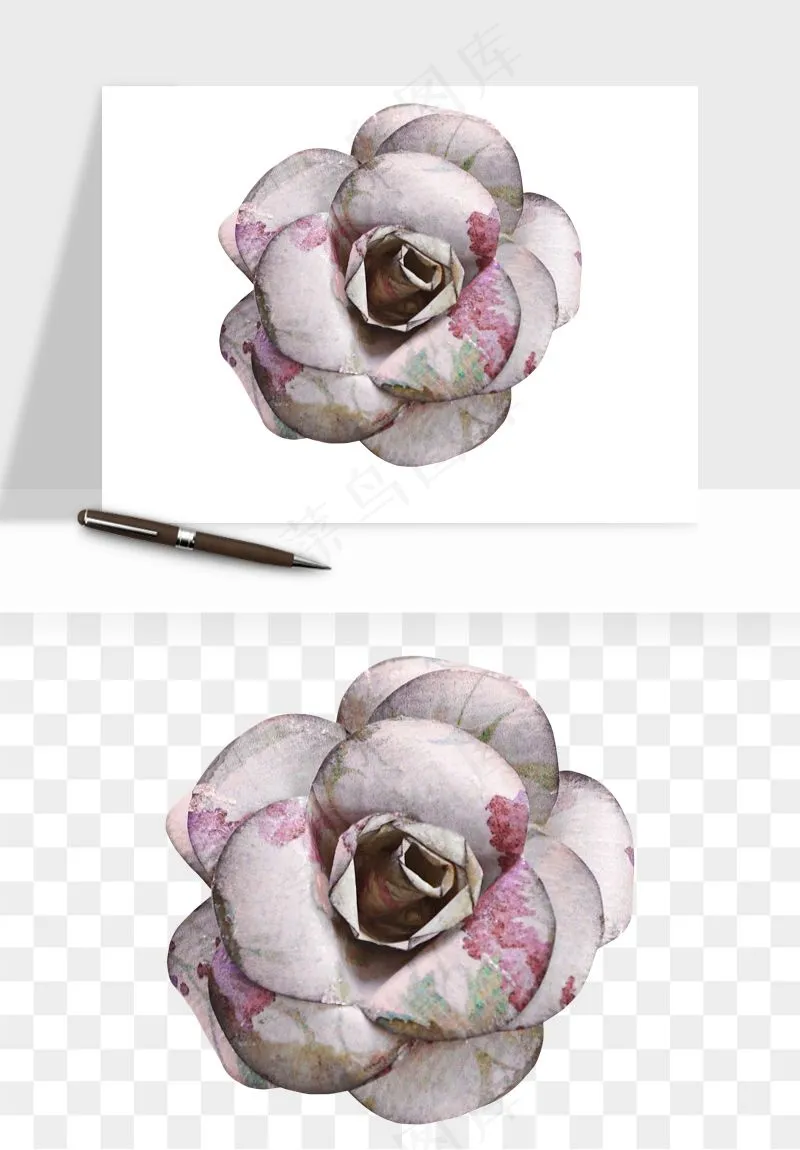 复古鲜花玫瑰png免抠
